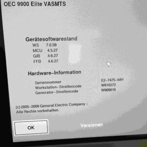 GE MEDICAL - OEC 9900 Elite Vas MTS